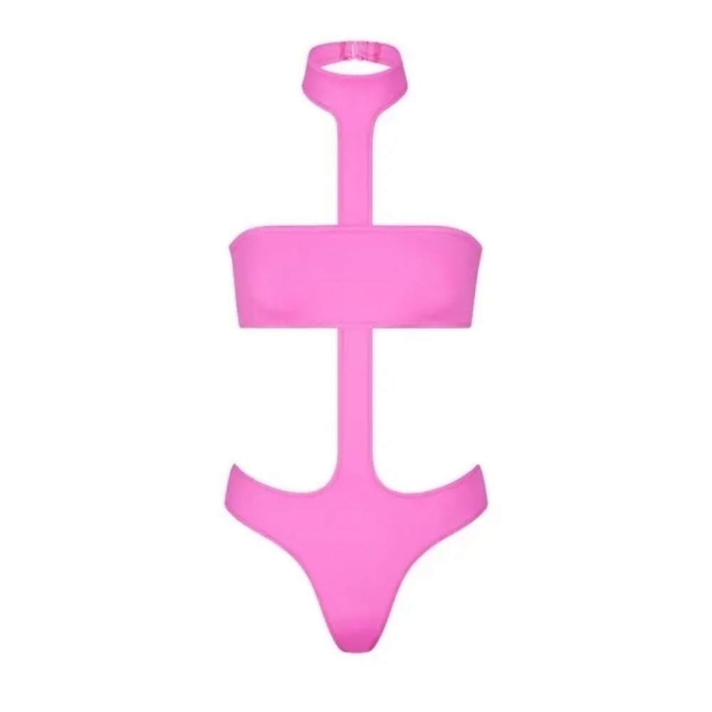 Skims recycled swim halter top cut-out monokini. (TAFFY) - Picture 11 of 14